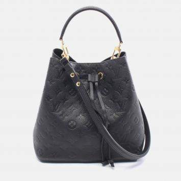 Pre Owned Louis Vuitton Neo Noe Shoulder Handbag Monogram Empreinte Noir