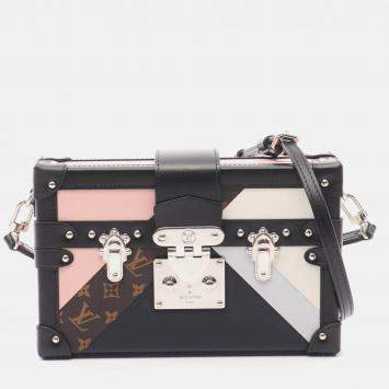 Pre Owned Louis Vuitton Petit Mar Shoulder Bag Monogram Leather Pink Brown