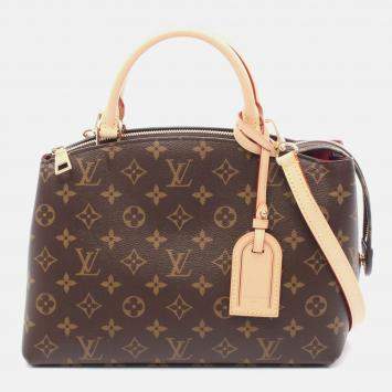 Pre Owned Louis Vuitton Petit Palais Pm Shoulder Tote Handbag Monogram