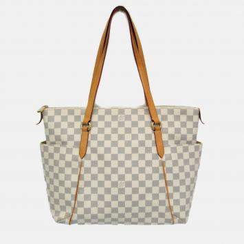 Pre Owned Louis Vuitton Damier Azur Coated Canvas Tote Bag