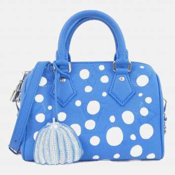 Pre Owned Louis Vuitton Yayoi Kusama Speedy Bandouliere 20 Monogram Empreinte Leather Shoulder Bag
