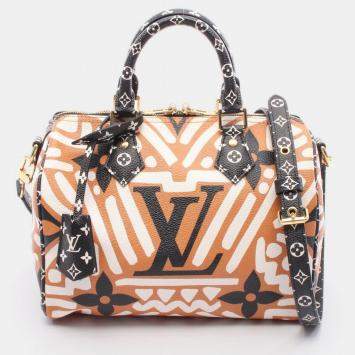 Pre Owned Louis Vuitton Speedy Bandouliere 25 Coated Multicolor Canvas Crafty Monogram Handbag 
