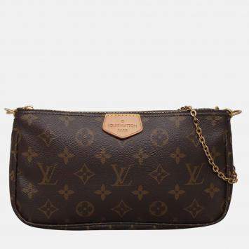 Pre Owned Louis Vuitton Multi Pochette Brown Monogram Crossbody Bag