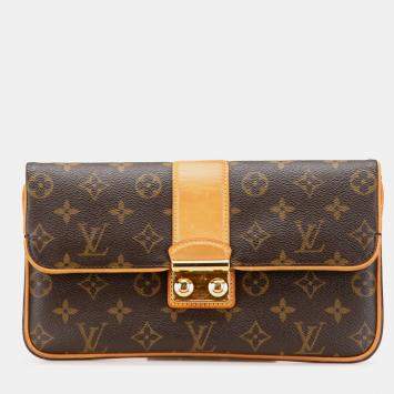 Pre Owned Louis Vuitton Brown Monogram Sofia Coppola Slim Clutch