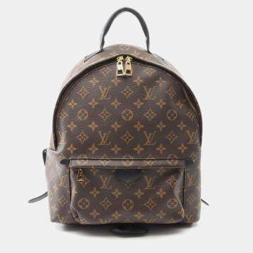 Pre Owned Louis Vuitton Palm Springs MM Brown Monogram Coated Canvas Backpack