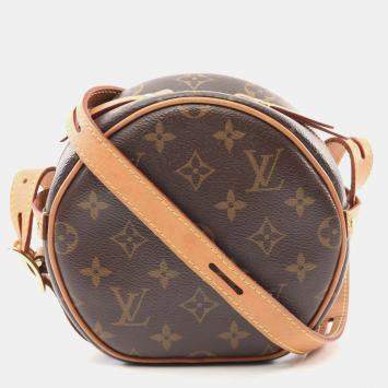 Pre Owned Louis Vuitton Boite Chapeau Souple PM Brown Monogram Coated Canvas Shoulder Bag