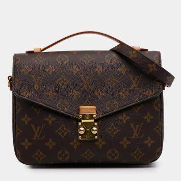 Pre Owned Louis Vuitton Brown Monogram Pochette Metis