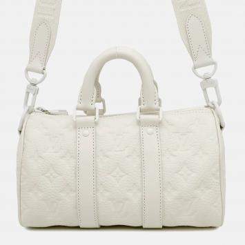 Pre Owned Louis Vuitton Keepall Bandouliere 25 Full Moon Monogram Taurillon Leather Boston Bag