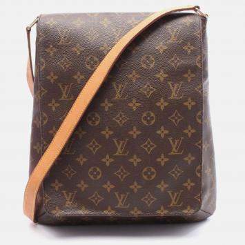 Pre Owned Louis Vuitton Musette Brown Monogram Canvas Shoulder Bag