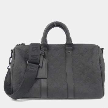 مملوكة مسبقًا Louis Vuitton Keepall Bandouliere 35 Taurillon Monogram Leather Boston Bag