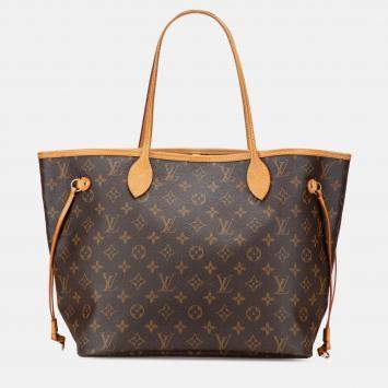 Pre Owned Louis Vuitton Brown Monogram Neverfull MM