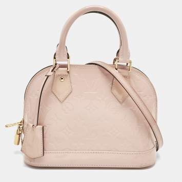 Pre Owned Louis Vuitton Rose Florentine Monogram Vernis Alma BB Bag