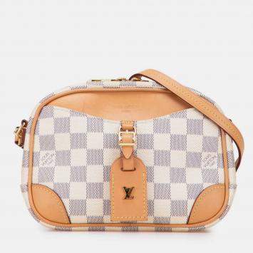 Pre Owned Louis Vuitton Blue/White Damier Azur Mini Deauville