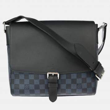 مملوكة مسبقًا Louis Vuitton Damier Cobalt Newport MM Blue Canvas Crossbody Bag