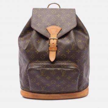 Pre Owned Louis Vuitton Brown Monogram Montsouris GM