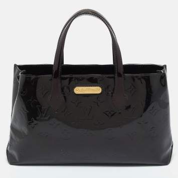 Pre Owned Louis Vuitton Amarante Monogram Vernis Leather Wilshire PM Bag