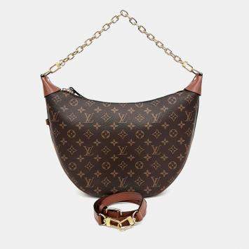 Pre Owned Louis Vuitton Loop Brown Coated Canvas Hobo Bag
