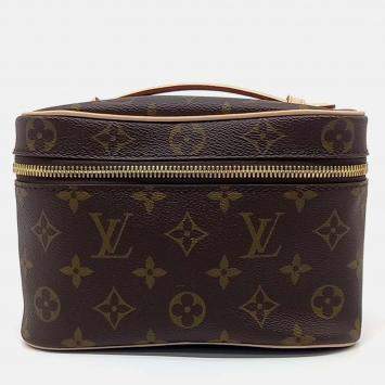 Pre Owned Louis Vuitton Nice Brown Coated Canvas Mini Handbag