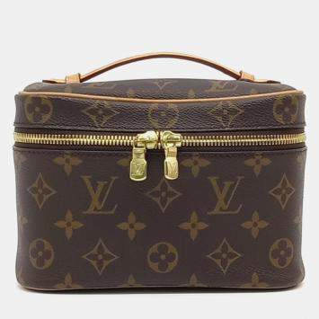 Pre Owned Louis Vuitton Brown Canvas Nice Mini