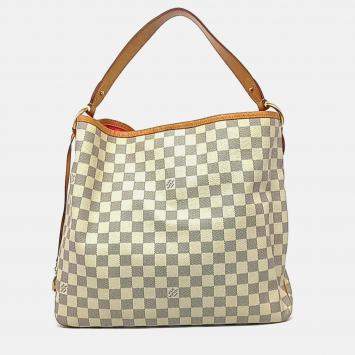 مملوكة مسبقًا Louis Vuitton White Coated Canvas Azure Delightful MM