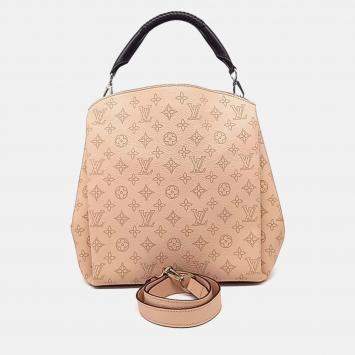 Pre Owned Louis Vuitton Pink Leather Mahina Babylon PM