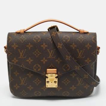 Pre Owned Louis Vuitton Monogram Canvas Pochette Metis Bag