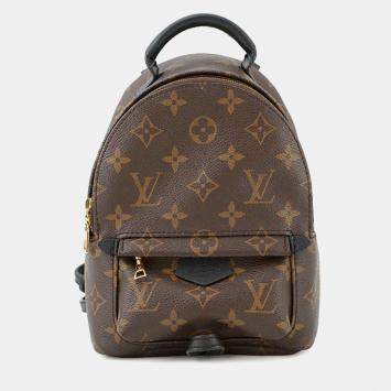 Pre Owned Louis Vuitton Palm Springs Mini Noir Monogram Canvas Backpack
