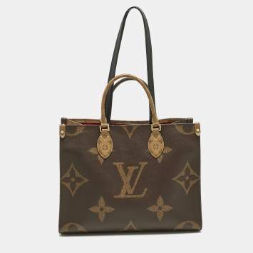 Pre Owned Louis Vuitton Monogram Giant Reverse Canvas Onthego MM Bag