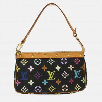 Pre Owned Louis Vuitton Black Multicolor Pochette Accessoires