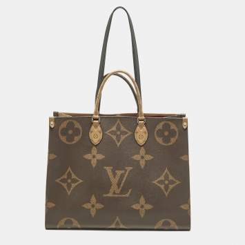 Pre Owned Louis Vuitton Monogram Giant Reverse Canvas Onthego GM Bag