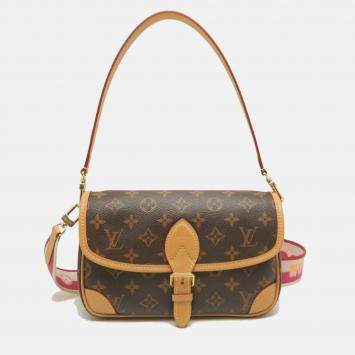 Pre Owned Louis Vuitton Monogram Diane M45985 Shoulder Bag Fuchsia