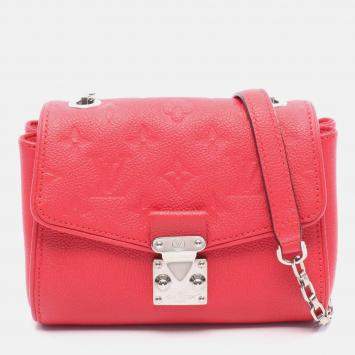 Pre Owned Louis Vuitton Saint Germain Bb Shoulder Bag Monogram Empreinte Red