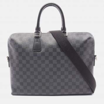 Pre Owned Louis Vuitton Pdj Porte De Couman Jules Business Bag Damier Graphite