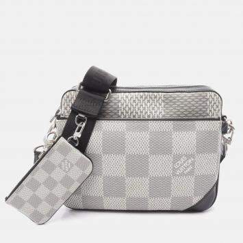 Pre Owned Louis Vuitton Trio Messenger 3D Crossbody Shoulder Bag  Damier Graphite
