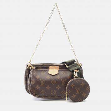 Pre Owned Louis Vuitton Multi Pochette Accessoires Shoulder Bag  Monogram Khaki