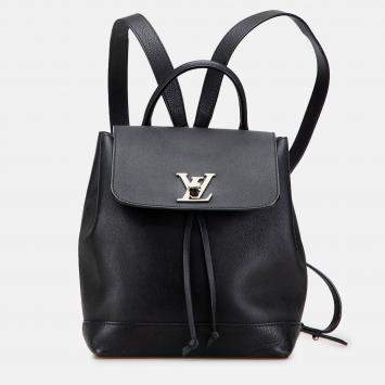 Pre Owned Louis Vuitton Black Leather Taurillon Lockme Backpack