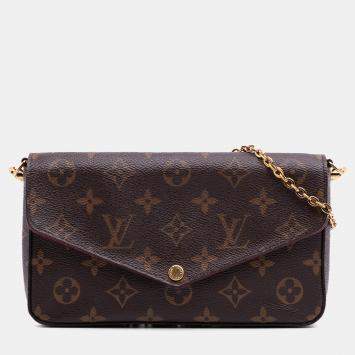 Pre Owned Louis Vuitton Brown Monogram Pochette Felicie
