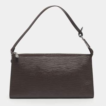 Pre Owned Louis Vuitton Moka Epi Leather Pochette Accessoires Bag