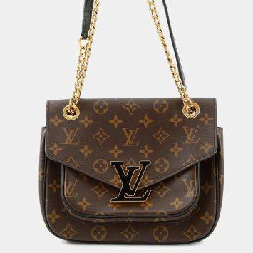 Pre Owned Louis Vuitton Passy Red Monogram