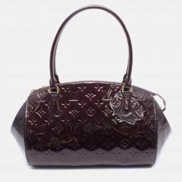 Pre Owned Louis Vuitton Sherwood Monogram Vernis Amarante GM Shoulder Bag