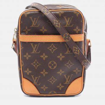 Pre Owned Louis Vuitton Danube Brown Monogram Shoulder Crossbody Bag