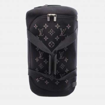 Pre Owned Louis Vuitton Horizon Soft 2R55 Carry Bag Monogram Eclipse Canvas Leather
