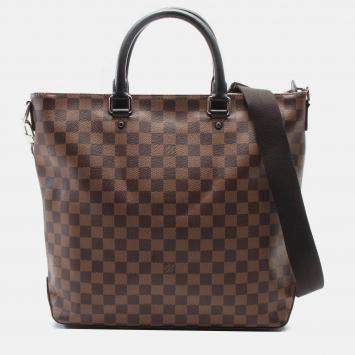 Pre Owned Louis Vuitton Brown Damier Ebene Jake Tote