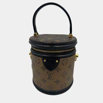 Pre Owned Louis Vuitton Cannes Brown Monogram Reverse Canvas Shoulder Bag