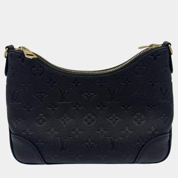 Pre Owned Louis Vuitton Boulogne NM Handbag Coated Monogram Black
