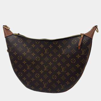 Pre Owned Louis Vuitton Loop Hobo Monogram Reverse Brown Coated Canvas Leather Shoulder Bag