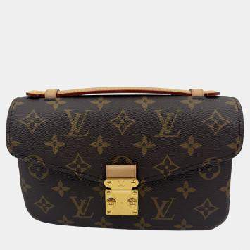 Pre Owned Louis Vuitton Monogram Canvas Pochette Metis East West Bag