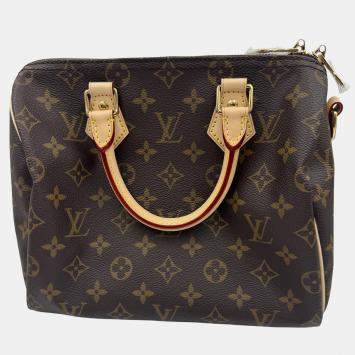 Pre Owned Louis Vuitton Speedy Bandouliere 25 Brown Monogram Canvas Shoulder Bag