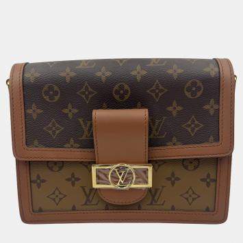 Pre Owned Louis Vuitton Monogram Reverse Dauphine MM Shoulder Bag