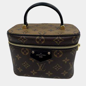Pre Owned Louis Vuitton Vanity PM Monogram Reverse Canvas Leather Handbag